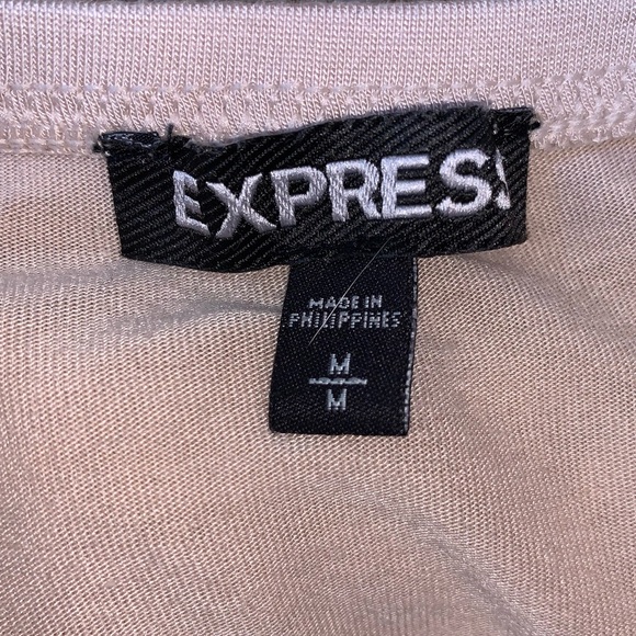 Express Crochet and Beaded Halter Top in Beige - Picture 8 of 9